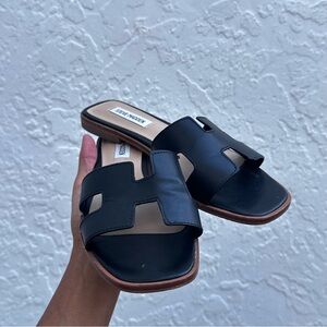 Steve Madden Black Slide Sandals for Women